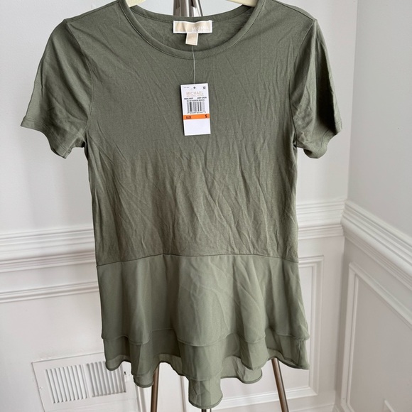 NWT Michael Kors Olive Green Women's Top size Small - Picture 1 of 5